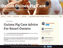 Tablet Screenshot of onlineguineapigcare.com